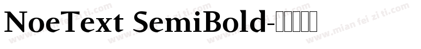 NoeText SemiBold字体转换